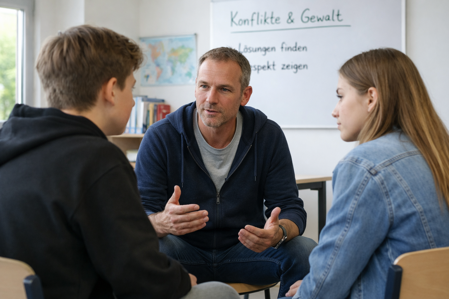 Coachinggespräch zur Gewaltprävention mit Jugendlichen